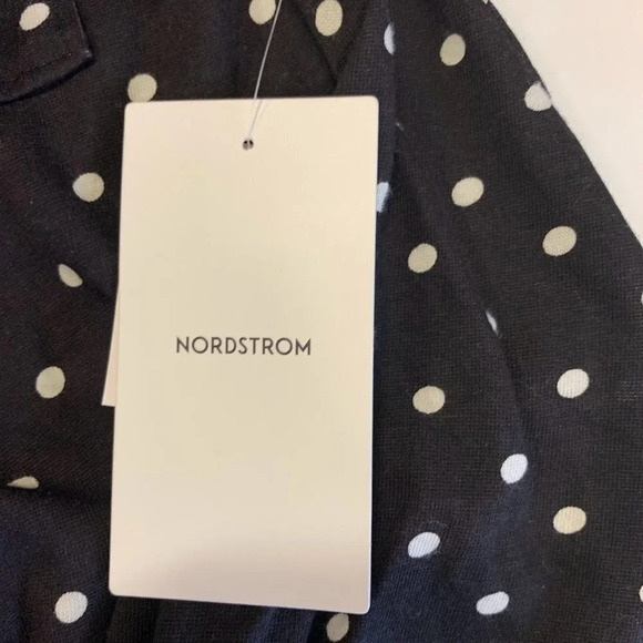 Nordstroms Kids' Knot Front Short Sleeve T-shirt Ivory Americana Dot Size 8 NWT - Picture 6 of 12